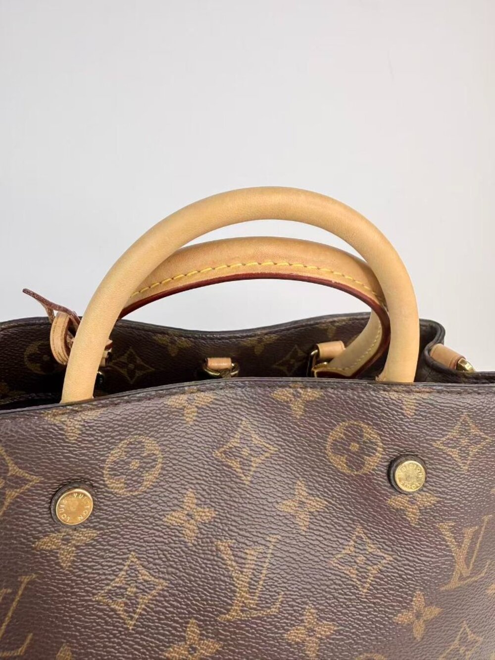 Louis Vuitton Montaigne MM Monogram Canvas Top Handle Shoulder Crossbody Bag - Picture 11 of 12